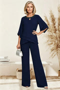 Sophisticated Relaxed-Fit Formal Pant Set