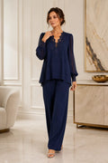 Victoria | Complete V-Neck with Layered Chiffon
