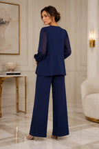 Victoria | Complete V-Neck with Layered Chiffon