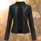 Larissa | Women's Slim-Fit Zip-Up Moto Jacket