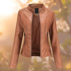 Larissa | Women's Slim-Fit Zip-Up Moto Jacket